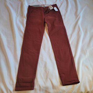 Carbon Freedom Flex Slim Fit Men's Pant Size 26x30 Brick Red
